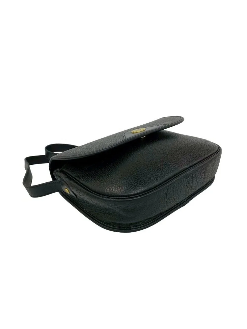 Dior Vintage CD Logo Leather Mini Shoulder Bag Crossbody Black